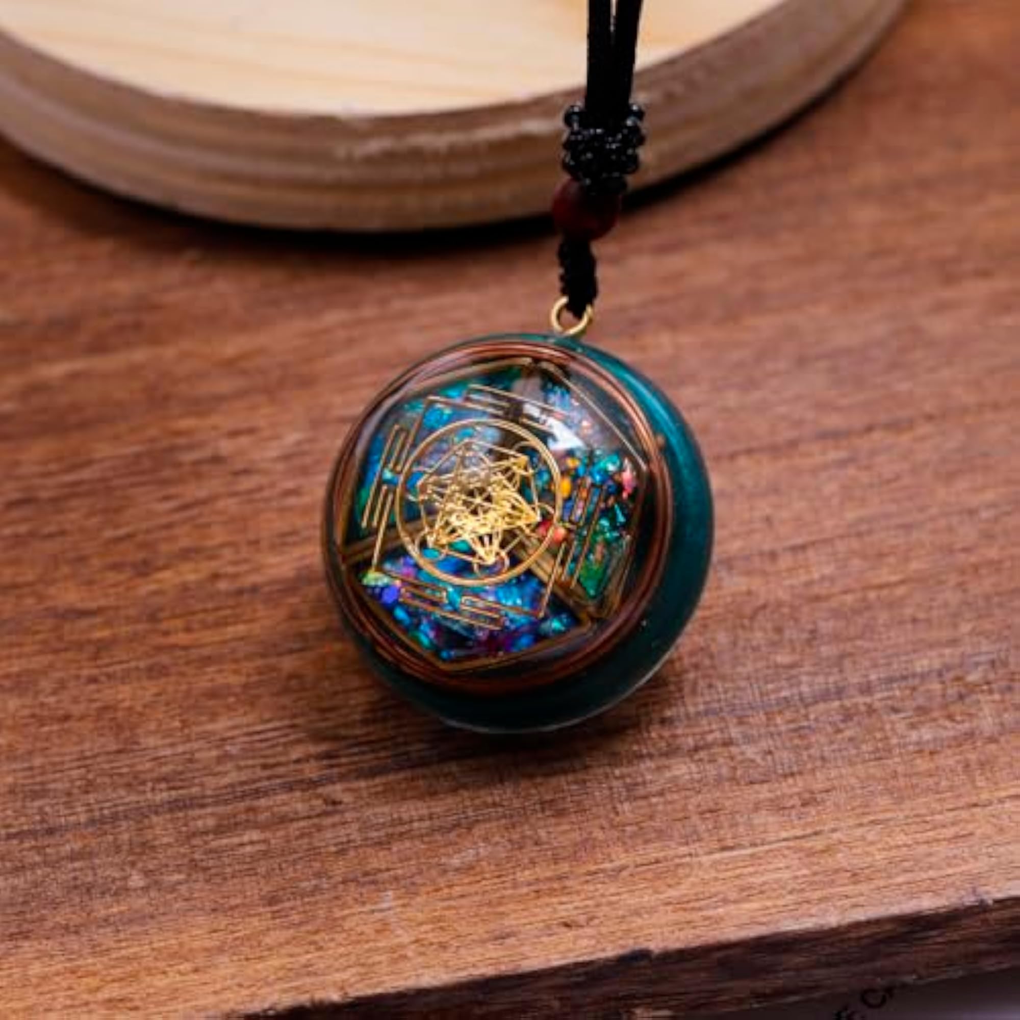 Sacred Geometry Pendant Necklace with Metatron Cube